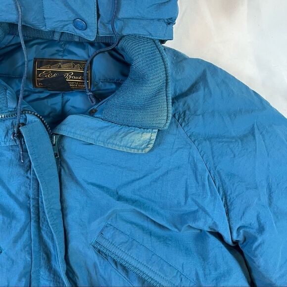 Vintage Eddie Bauer Goose Down Snow Ski Jacket Blue M - Picture 14 of 14